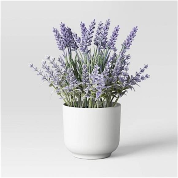 Artificial Mini Arrangement Potted Plant Lavender - Picture 1 of 4